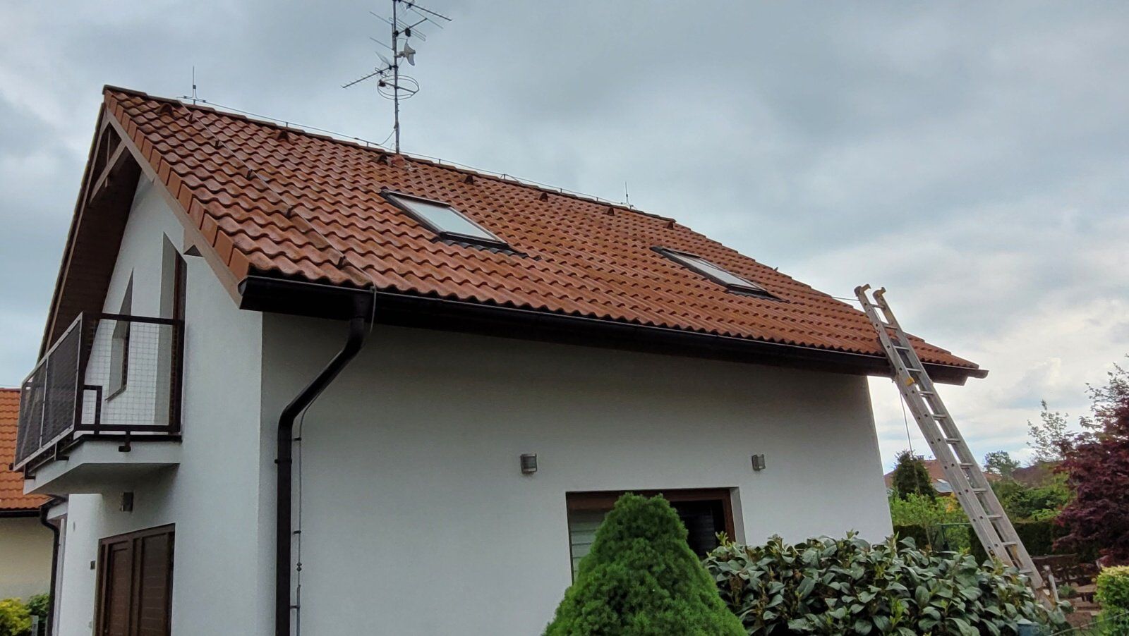 Čištění střechy a hydrofobní ochrana Němčice