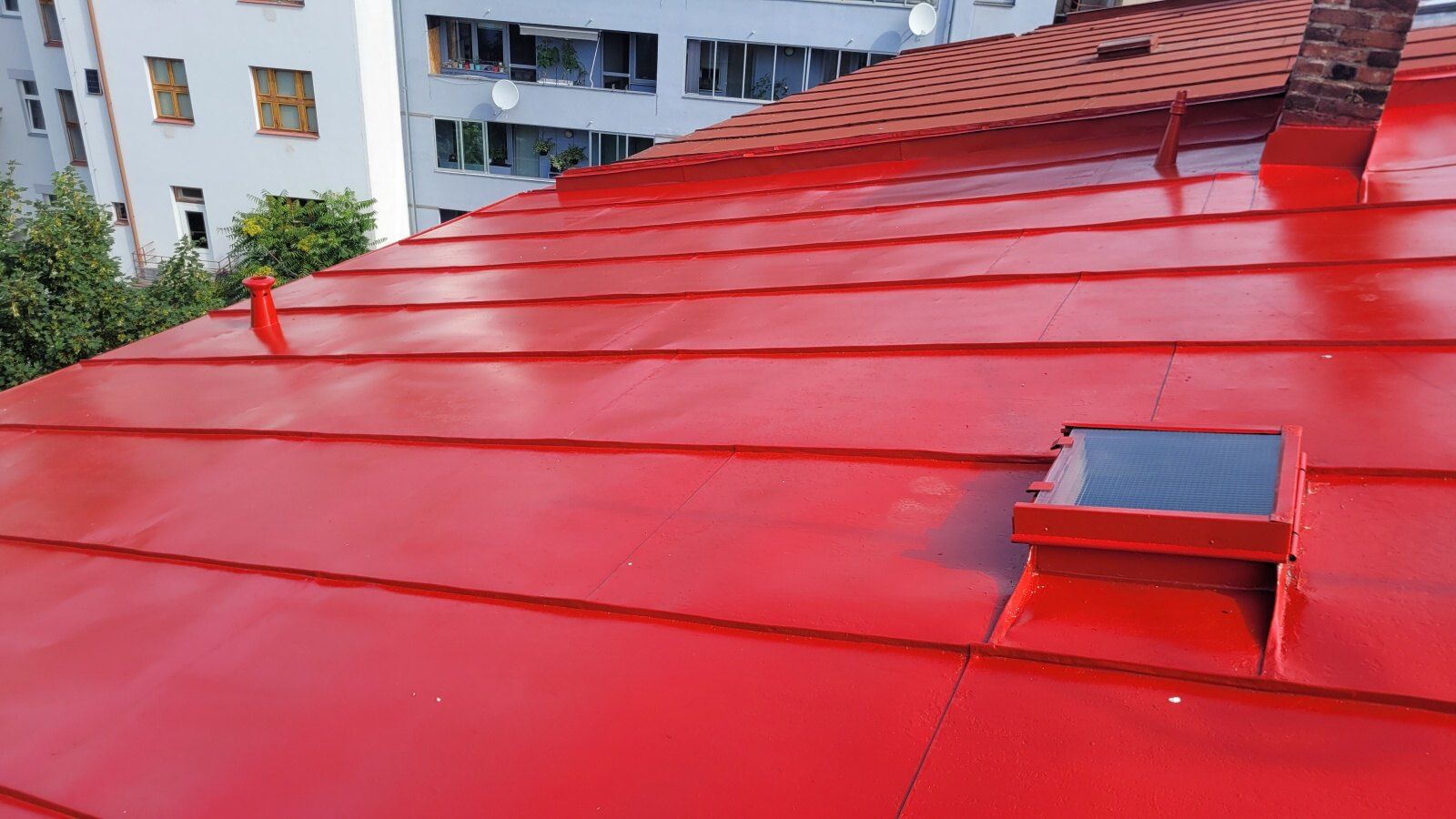 Nátěr plechové střechy Pardubice